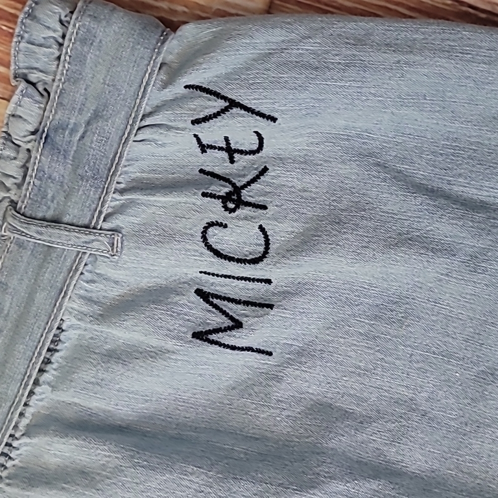 Junk Food Mickey Cropped Chambray pants